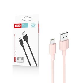 Kabel USB XO NB156 - USB-C 1,0 m 2,4A różowy