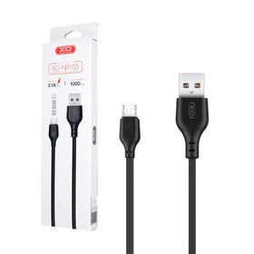 Kabel USB XO NB103 - microUSB 1,0 m 2,1A czarny