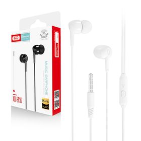 Słuchawki przewodowe XO EP37 jack 3,5mm dokanałowe białe
