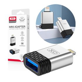 Adapter XO USB - Lightning NB186 OTG srebrny