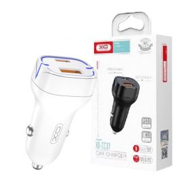 Ładowarka samochodowa XO CC37 PD QC 3.0 20W 1X USB 1x USB-C biała