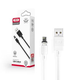 Kabel USB XO magnetyczny NB187 Lightning 1.0m 2.1A biały