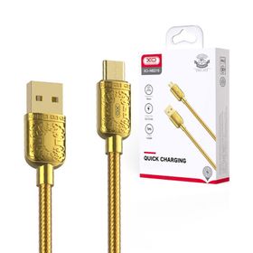 Kabel USB XO NB216 USB-C 1.0 m 2.4A złoty