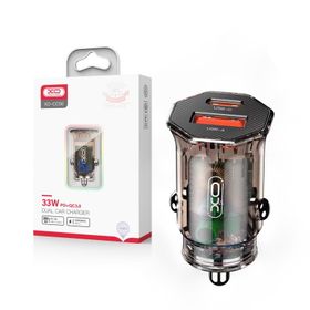 Ładowarka samochodowa XO Clear CC50 PD 30W QC 24W 1xUSB 1xUSB-C Typ-C dymiona