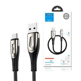 Kabel USB Joyroom Sharp Series USB-A - USB-C 3A 1.2m (S-M411) czarny (L)