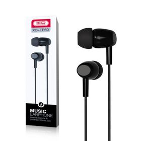 Słuchawki przewodowe XO EP50 jack 3.5mm dokanałowe czarne