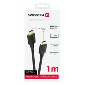 SWISSTEN Kabel HDMI 2.0 4K 60Hz 1m czarny