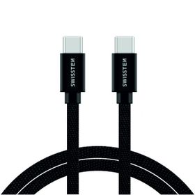 SWISSTEN Kabel w oplocie USB-C / USB-C 1,2 M czarny