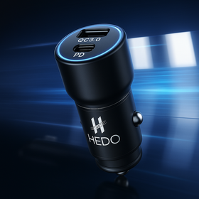 Szybka ładowarka samochodowa HEDO USB Typ-C 20W Czarna (JS-018-1)