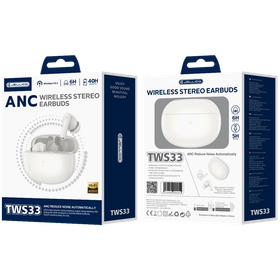 JELLICO słuchawki bezprzewodowe Bluetooth (ANC) - TWS33 białe