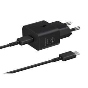 EP-T2510EBE + EP-DN980BBE Samsung USB-C 25W Travel Charger + USB-C Data Cable Black (OOB Bulk)