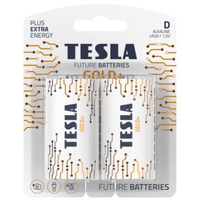 Baterie alkaliczne TESLA D/LR20/1,5V 2szt GOLD+