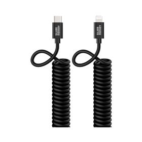 Silver Monkey Kabel sprężynowy USB-C - Lightning MFI 1m Czarny