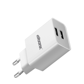 MOONX ładowarka sieciowa MC02 2.4A 12W 2xUSB Biały