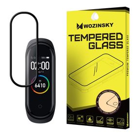 Wozinsky super wytrzymała folia Full Glue na cały ekran z ramką Case Friendly Xiaomi Mi Band 5 / Mi Band 6 czarny