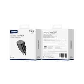 JELLICO Ładowarka sieciowa - EU25 PD 25W USB-C czarna