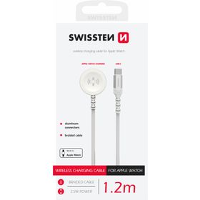 SWISSTEN Ładowarka Kabel do ładowania Apple Watch USB-C 1,2m biały