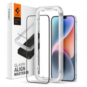 SZKŁO HARTOWANE SPIGEN ALM GLASS FC IPHONE 13 / 13 PRO / 14 / 16E BLACK