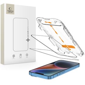 SZKŁO HARTOWANE TECH-PROTECT QUICK SET+ 2-PACK IPHONE 13 / 13 PRO / 14 / 16E / 17E BLACK
