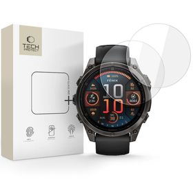 SZKŁO HARTOWANE TECH-PROTECT GLASS FIT+ 2-PACK GARMIN FENIX 8 / 8 PRO AMOLED (47 MM) CLEAR