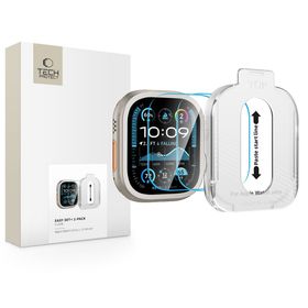 SZKŁO HARTOWANE TECH-PROTECT EASY SET+ 2-PACK APPLE WATCH ULTRA 1 / 2 / 3 (49 MM) CLEAR