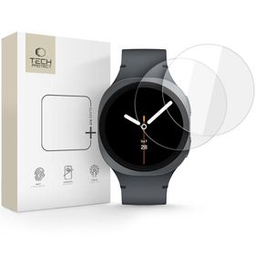 SZKŁO HARTOWANE TECH-PROTECT GLASS FIT+ 2-PACK SAMSUNG GALAXY WATCH 8 / 9 (44 MM) CLEAR