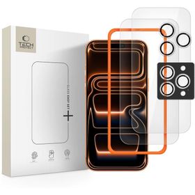 SZKŁO HARTOWANE TECH-PROTECT EASY SET+ 3-PACK IPHONE 16 PRO MAX / 17 PRO MAX CLEAR