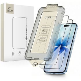 SZKŁO HARTOWANE TECH-PROTECT QUICK SET+ 2-PACK IPHONE 17 BLACK