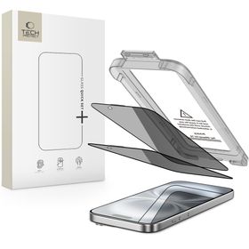 SZKŁO PRYWATYZUJĄCE TECH-PROTECT QUICK SET SPY+ 2-PACK IPHONE 15 / 16 PRIVACY