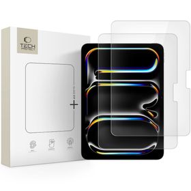 SZKŁO HARTOWANE TECH-PROTECT GLASS FIT+ 2-PACK IPAD AIR 13” 1 / 2 / 3 / 2024-2026 / PRO 13 7 / 8 / 2024-2025 CLEAR