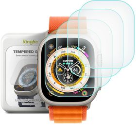 SZKŁO HARTOWANE RINGKE ID FC GLASS 4-PACK APPLE WATCH ULTRA 1 / 2 / 3 (49 MM) CLEAR