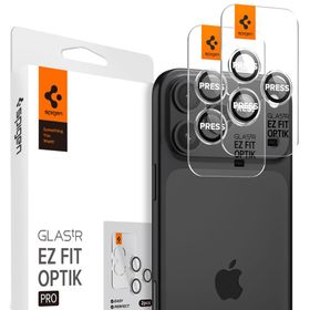 OSŁONA APARATU SPIGEN OPTIK PRO GLAS.TR ”EZ FIT” CAMERA PROTECTOR 2-PACK IPHONE 14 PRO / MAX / 15 PRO / MAX / 16 PRO / MAX / 17 PRO / MAX CRYSTAL CLEAR