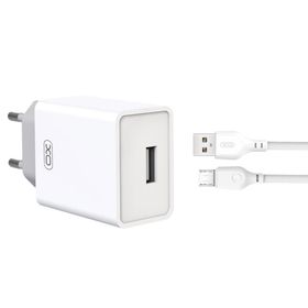 XO ładowarka sieciowa L93 1xUSB 2,4A BIAŁY KABEL MICROUSB