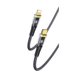 Yesido Kabel CA101 PD 20W Type-C/Lightning 1.2m PVC 3A, BLACK / CZARNY
