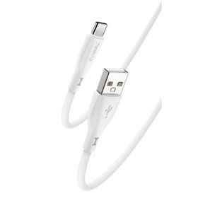 Yesido Silikonowy Kabel CA119 18W USB-Type-C 1m 2A, WHITE / BIAŁY