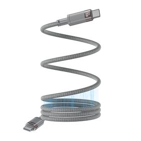 Yesido magnetyczny Kabel CA172C 60W Type-C - Type-C 1m 3A, GRAY / SZARY