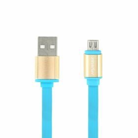 Mymax Metalic Micro USB Data Cable Blue