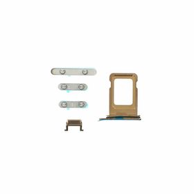 OEM SIM Tray + Power & Volume & Mute Buttons (5 pcs/Set) for iPhone 11 Pro Max gold