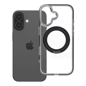 Etui na iPhone 17 Frame Circle Stand zgodne z MagSafe czarne