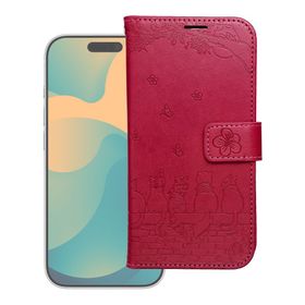 Etui z klapką na iPhone 17 / 18 Mezzo Book koty czerwone