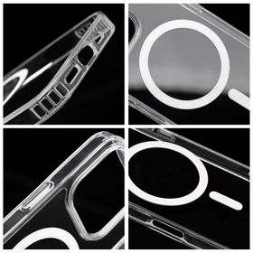 Etui na iPhone 13 MINI Drop Glue Colorful Ring Mag Cover zgodne z MagSafe białe