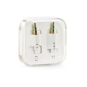 Kabel AUX Jack 3,5 mm (męski) do Jack 3,5 mm (męski) BOX 1 m biały