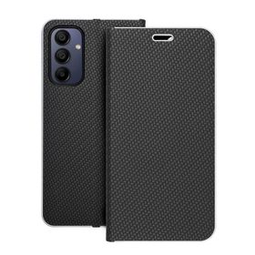 Etui z klapką na Samsung A15 4G / A15 5G Luna Book Carbon czarne
