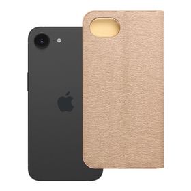 Etui z klapką na iPhone 16e (SE 4 2025) Luna Book Gold złote