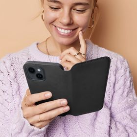Etui z klapką na Samsung S25 PLUS Dual Pocket Book czarne