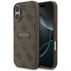 GUESS futerał do IPHONE 17 kompatybilny z MagSafe GUHMP17SG4GFRW (PU 4G Ring Classic Logo) brązowy