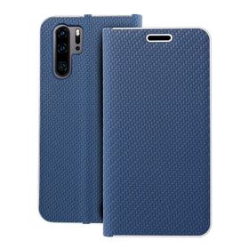Etui z klapką na Huawei P30 PRO Luna Book Carbon niebieskie