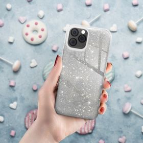 Etui na Samsung A17 / A18 Shining srebrne