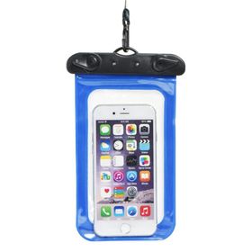 Etui na telefon uniwersalne wodoodporne z plastikowym zamknięciem niebieskie