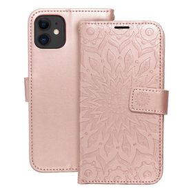 Etui z klapką na iPhone 11 Mezzo Book mandala złoto-różowe